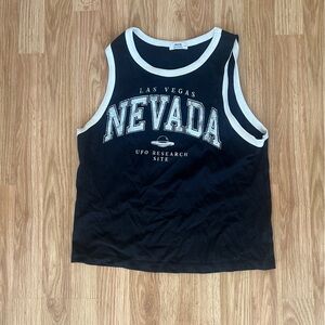 Black and White Nevada Tank Top